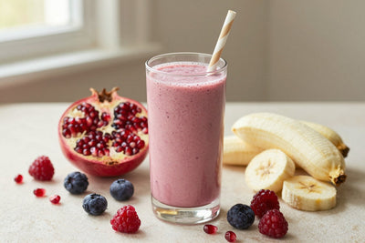 Pomegranate Berry Smoothie in a glass