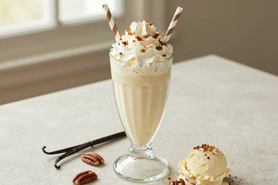 Praline Cream Milkshake in a glass
