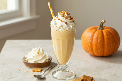 Pumpkin Cheesecake Milkshake in a glass