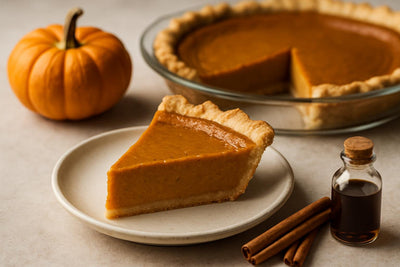 Slice of pumpkin custard pie