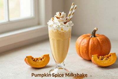 Pumpkin Spice Milkshake in a glass
