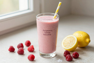 Raspberry Lemon Smoothie in a glass
