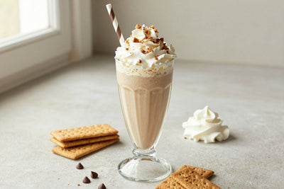 S'mores Cookie Milkshake in a glass