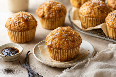 Salted caramel vanilla muffins