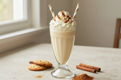 Snickerdoodle Milkshake in a glass