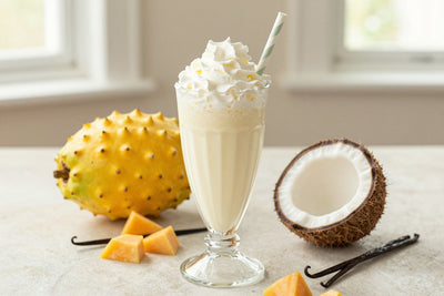 Soursop Coconut Milkshake in a glass