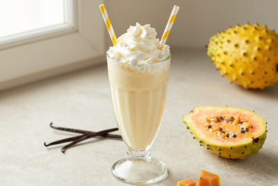 Soursop Vanilla Milkshake in a glass