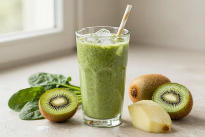 Spinach Kiwi Smoothie in a glass