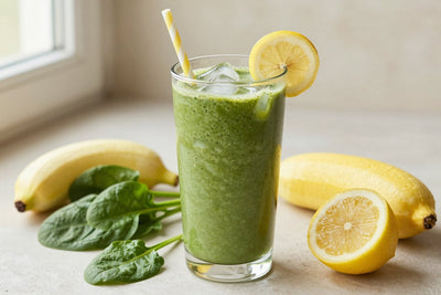 Spinach Lemon Smoothie in a glass