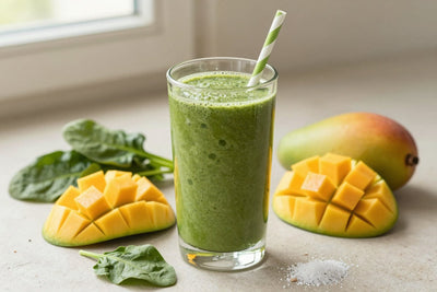 Spinach Mango Smoothie in a glass