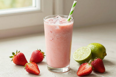 Strawberry Lime Smoothie in a glass