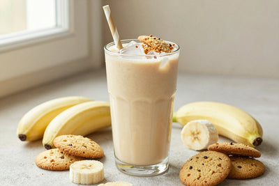 Sugar Cookie Holiday Smoothie in a glass