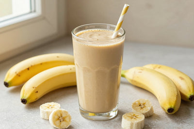 Tahini Banana Smoothie in a glass