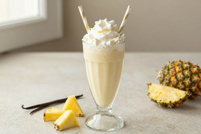 Tropical Summer Milkshake in a glass