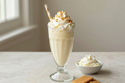 Vanilla Cheesecake Milkshake in a glass