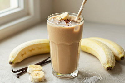 Vanilla Coffee Breakfast Smoothie in a glass