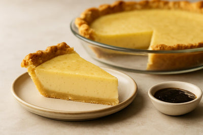 Slice of vanilla custard pie