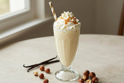 Vanilla Hazelnut Milkshake in a glass