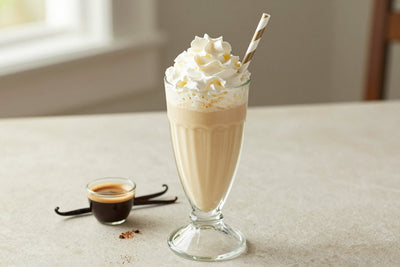 Vanilla Latte Milkshake in a glass