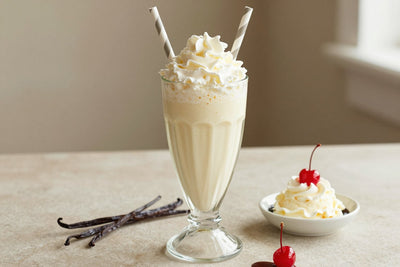 Vanilla Sundae Milkshake in a glass
