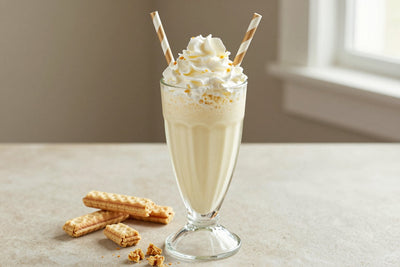 Vanilla Wafer Milkshake in a glass