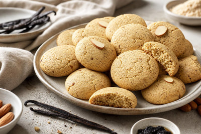 Vegan almond vanilla cookies