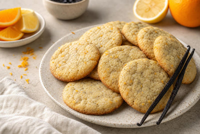 Vegan citrus vanilla cookies