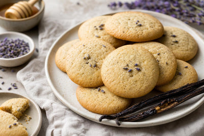 Vegan lavender vanilla cookies