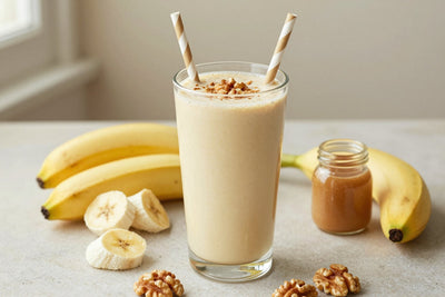 Walnut Banana Smoothie in a glass