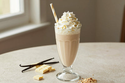 White Mocha Milkshake in a glass