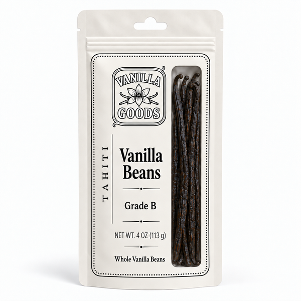 Tahitian Vanilla Beans, Grade B, 4oz bag