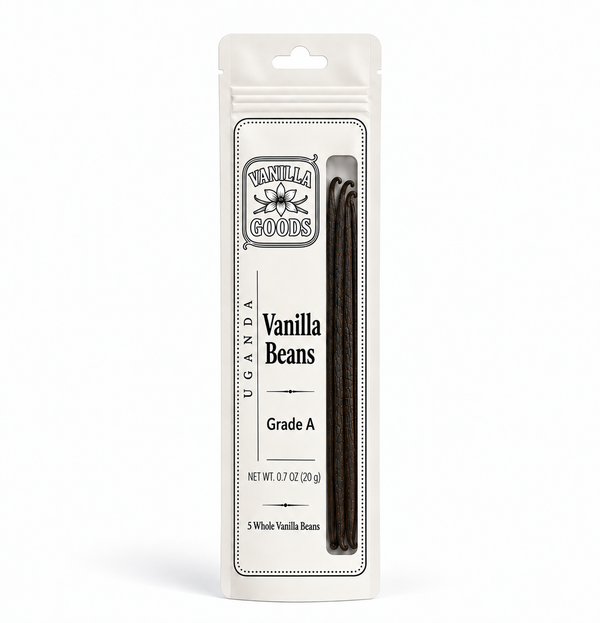 Uganda Vanilla Beans, Grade A, 5 Beans