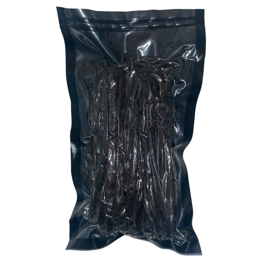 Uganda Vanilla Beans, Grade A, 8 oz bag