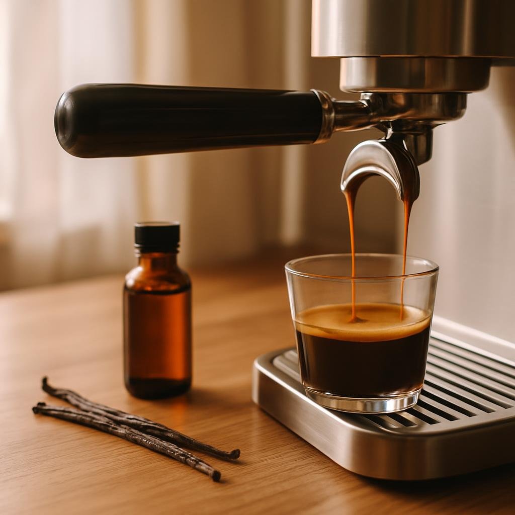 Brewing Decaf Espresso with real vanilla
