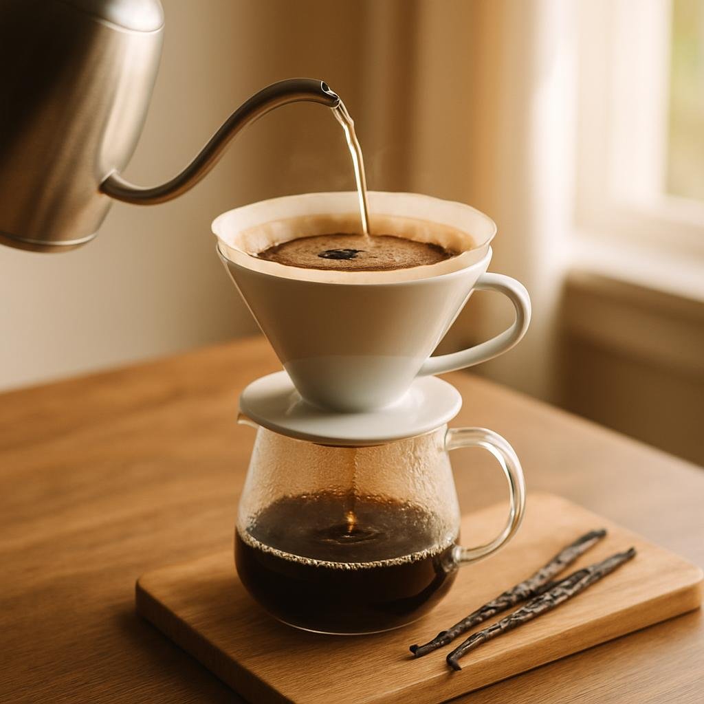 Brewing Mexican Single-Origin Coffee with real vanilla