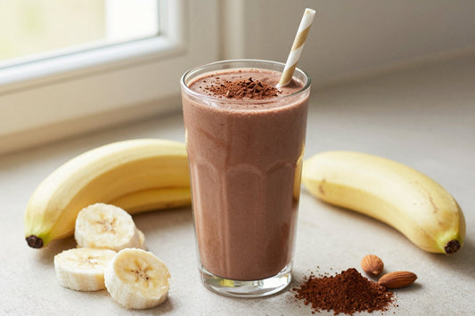 Almond Butter Chocolate Smoothie in a glass