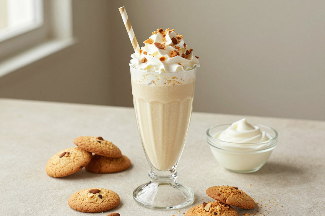 Almond Cookie Milkshake in a glass
