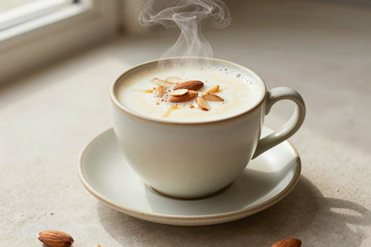 Almond Milk Drink in a ceramic mug