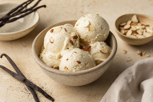 Almond vanilla ice cream