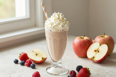 Apple Berry Milkshake in a glass