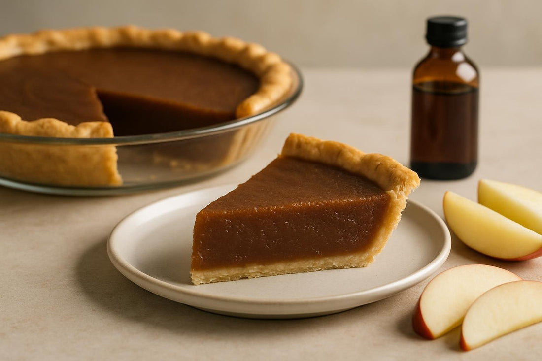 Slice of apple butter pie