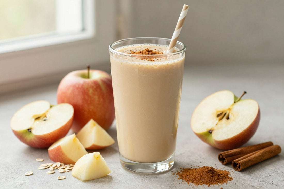 Apple Cinnamon Oatmeal Smoothie in a glass