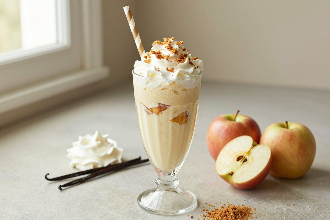 Apple Cobbler Milkshake in a glass