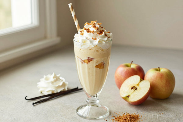Apple Cobbler Milkshake in a glass