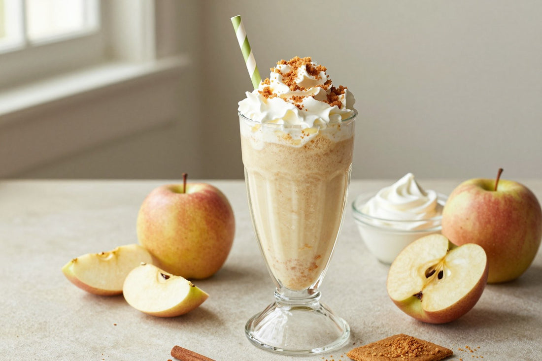 Apple Crisp Milkshake in a glass