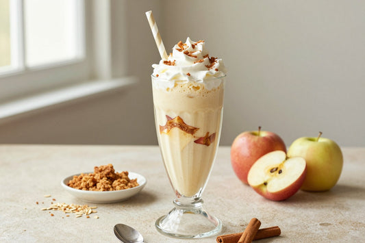 Apple Crumble Milkshake in a glass