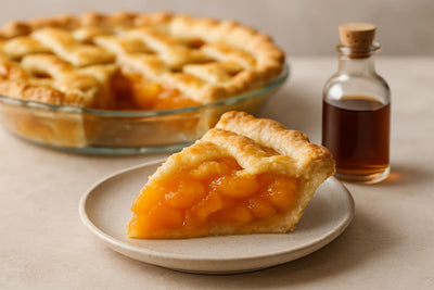 Slice of apricot pie