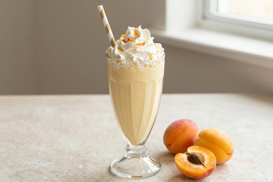 Apricot Vanilla Milkshake in a glass