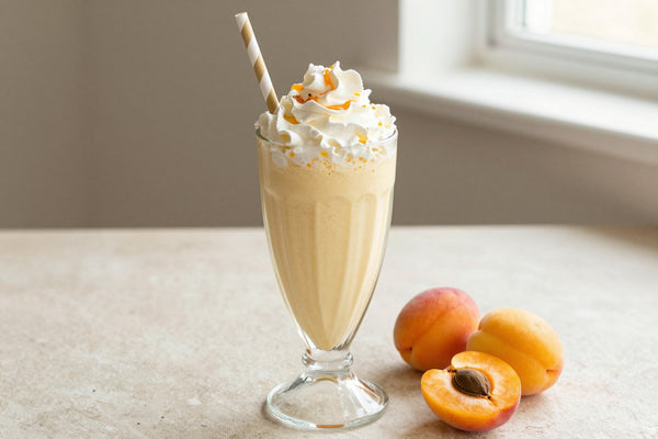 Apricot Vanilla Milkshake in a glass