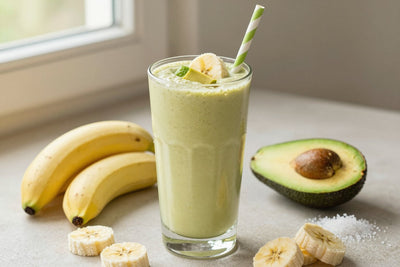 Avocado Banana Smoothie in a glass